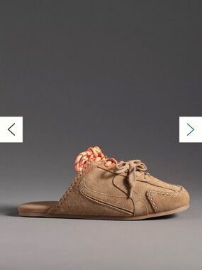 Coconuts by Matisse Suede Slip-On Sneaker Mule with Orange Accents